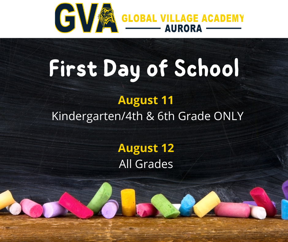 August 11 first day of school for KIndergarten, 4th and 6th grade. August 12 is first day for all other grades. 